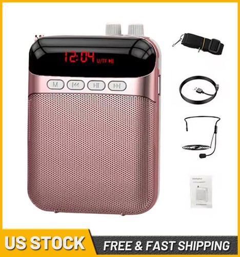 Portable Voice Amplifier Megaphone Speaker with Microphone Headset for Teachers