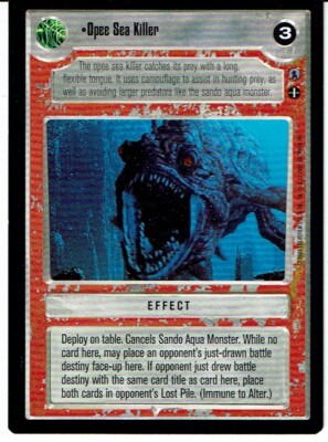 STAR WARS CCG REFLECTIONS III LIGHT SIDE PREMIUM OPEE SEA KILLER ex