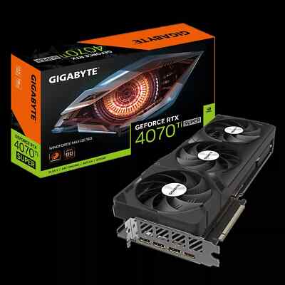 GIGABYTE GeForce RTX 4070 Ti SUPER 16GB OC WINDFORCE MAX For Gaming 4070TIS