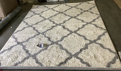 IVORY / GREY 8'-0'' x 10'-0'' Broken Thread Rug Reduced Price 1172674410 SGD257F-8