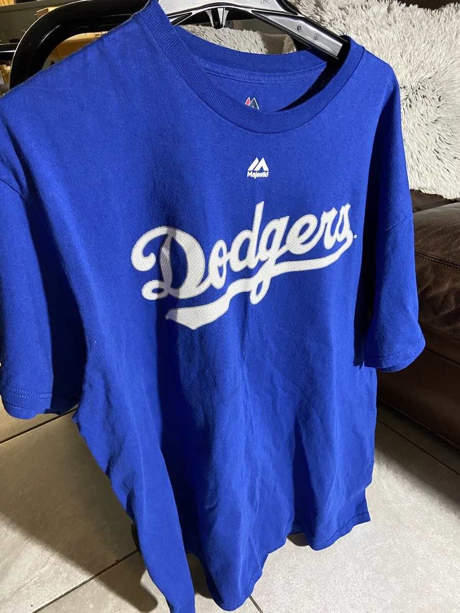 Los Angeles Dodgers Gonzalez Majestic Blue T-Shirt Mens Sz XL Good