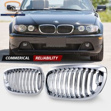 Chrome Front Kidney Grill Grille For 2003-2006 Bmw E46 330ci 325ci Coupe 2dr Lci