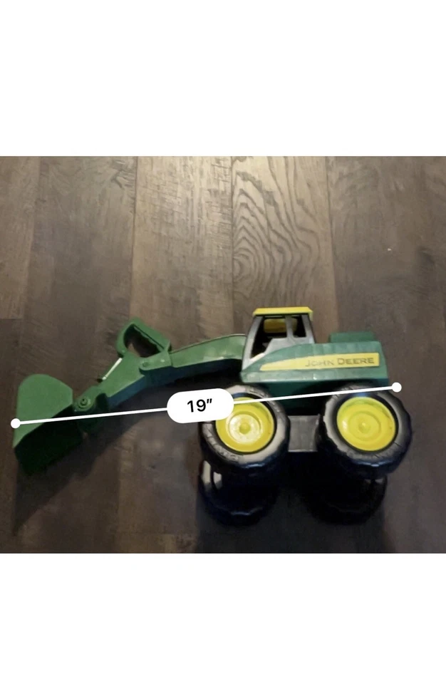 John Deere Large Front End Loader ERTL Plastic BIG Toy Kids Scoop Tractor 19” - Image 4 of 4