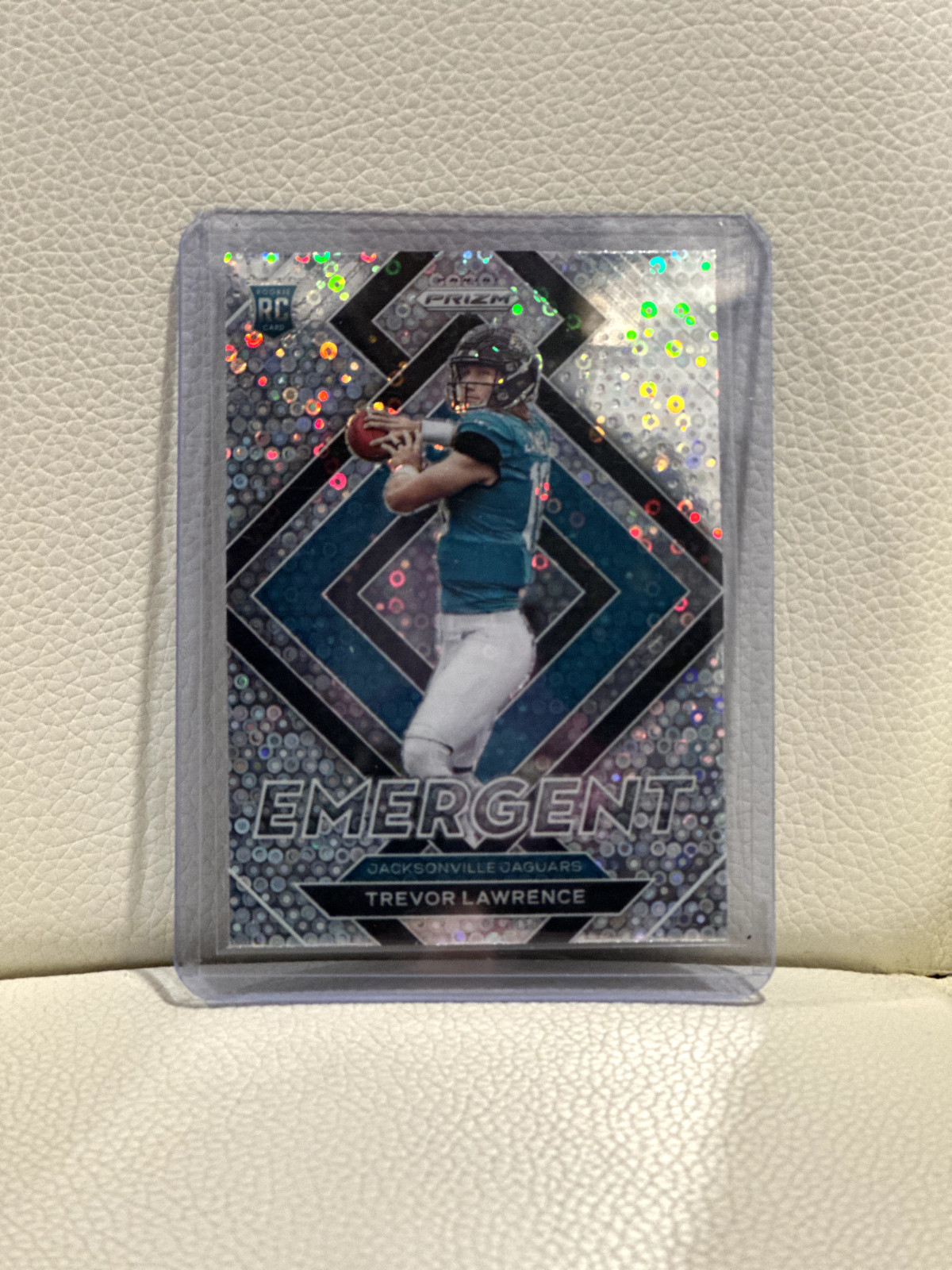 2021 Prizm Trevor Lawrence No Huddle Prizm Emergent Rookie RC #E-1 Jaguars