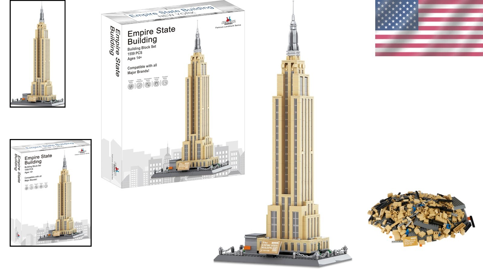 Officially Licensed 1,559-Piece Empire State Building Model for