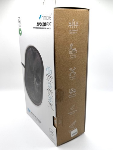 2-device Fast Wireless Charging Pad 15W, Apollo Duo, Apple Android Compatible - Picture 3 of 4