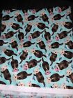 Flannel Fabric By The Yard Otter 1 Yard, Blue Brown