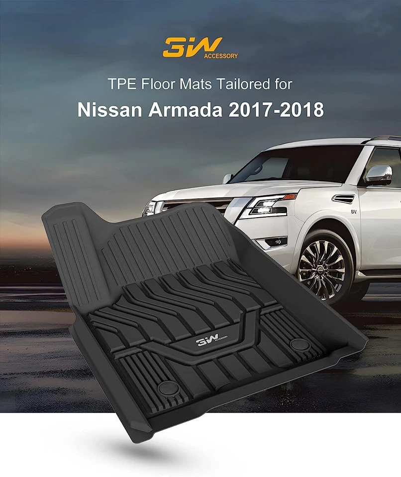 Alfombrillas 3W para Nissan Armada/Infiniti QX80 2017 2018 2014-2018/QX56 2011-2013 Foto 2 de 4