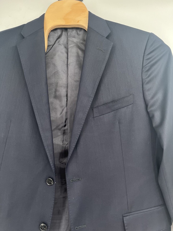 ERMENGILDO ZEGNA Saks Fifth Avenue Men's Navy Blue Wool Blend Blazer