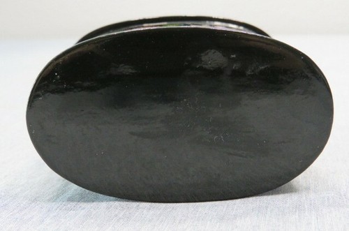 Vintage Russian Lacquer Hand Painted Miniature Oval Wood Box Signed - Picture 7 of 12