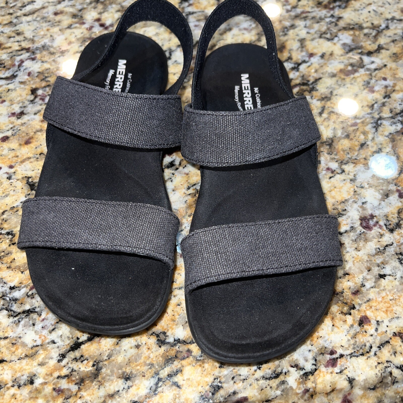 SANDALO MERRELL DISTRICT FINLAY donna 5 schienali elasticizzati grigio nero estate