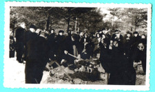 LATVIA LETTLAND Funeral Ceremony at the Cemetery VINTAGE PHOTO 135