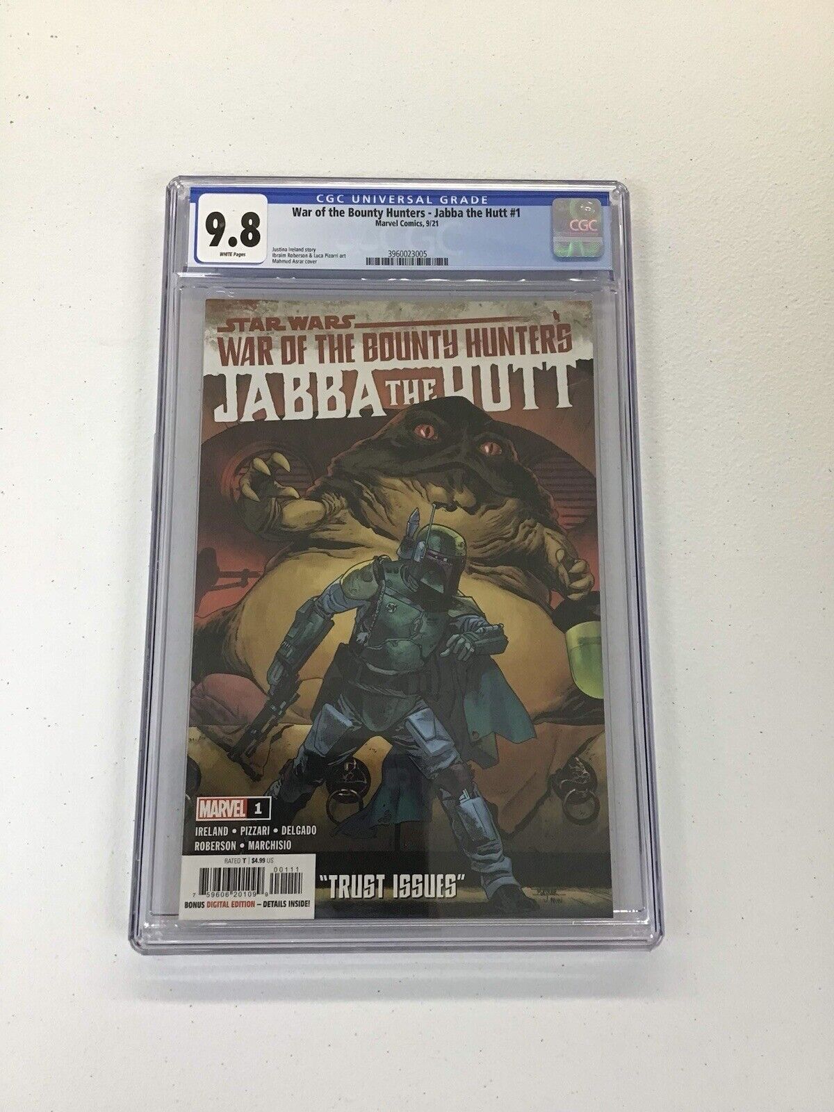 STAR WARS WAR BOUNTY HUNTERS JABBA HUTT ASRAR VAR CGC Graded 9.8 2021