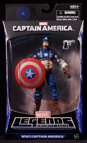 Hasbro Marvel Legends Infinite Series 2013 Segunda Guerra Mundial Capitán América BAF Mandroid 6 pulgadas