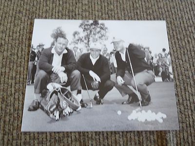 Arnold Palmer, Jack Nichlaus Gary Player B&W Golf Photo PDA Masters