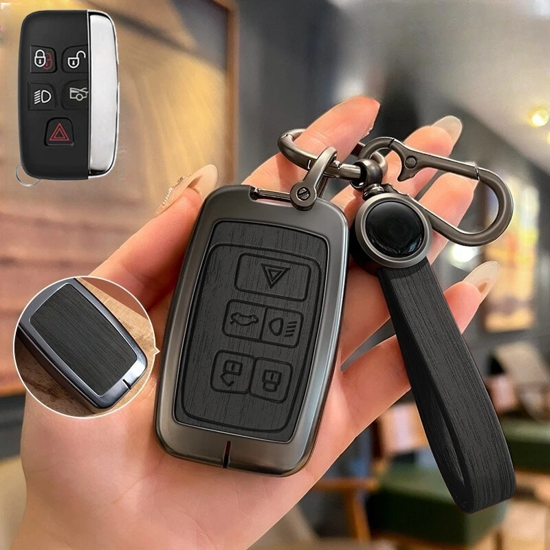 Zinc Alloy Leather Car Key Case Cover For Land Rover LR4 Sport Evoque Discovery - Imagem 3 de 4
