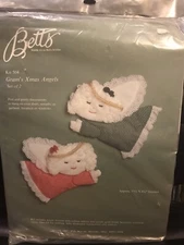 Vintage Bett’s Fabric Christmas Angels Kit Textile Door Hangers Xmas Decor