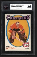 1971-72 OPC #45 KEN DRYDEN ROOKIE CARD  KSA 6.5 ENM+