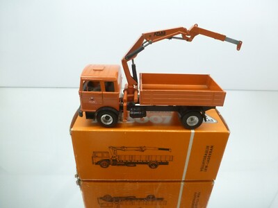 CONRAD 3061 MERCEDES ATLAS AK5007 LKW CRANE TRUCK - ORANGE 1:50 - GOOD IN BOX