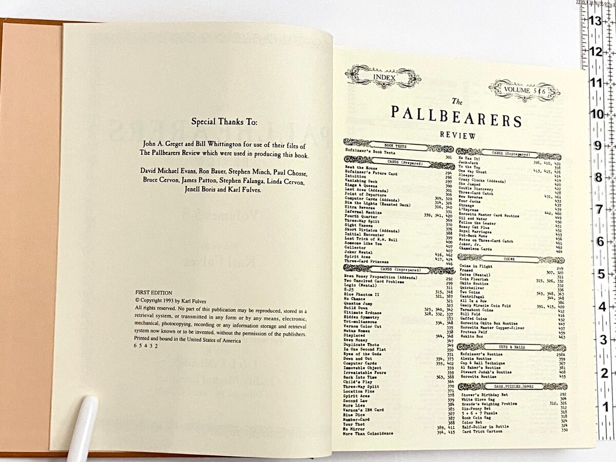 The Pallbearers Review Complete Set by Karl Fulves (3 The Pallbearers Review Complete Set by Karl Fulves (3