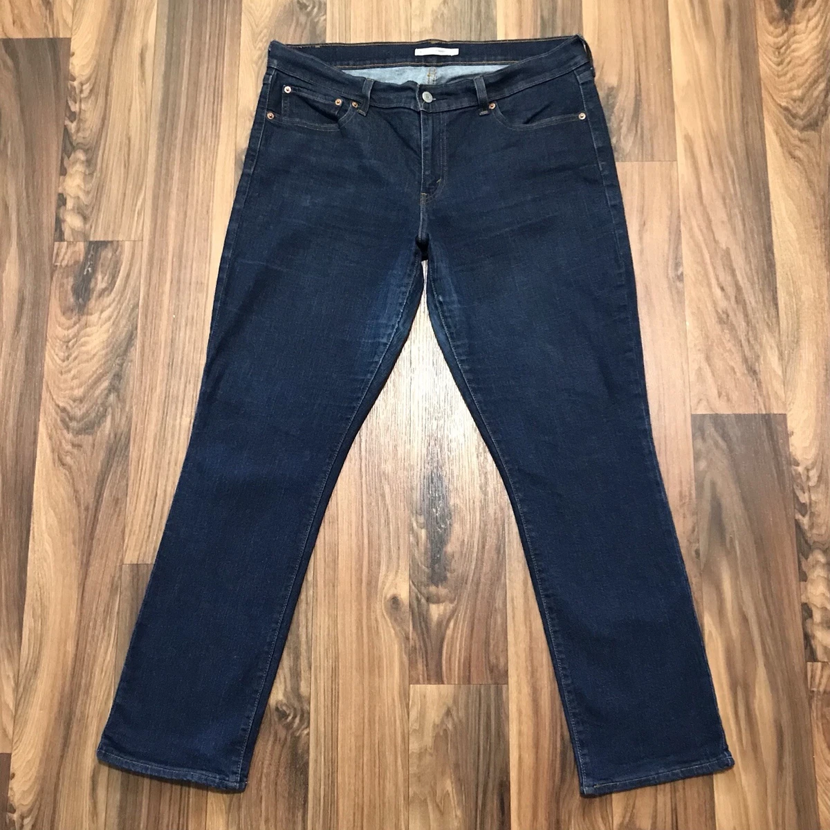 Levi s 414 Relaxed Straight Womens Jeans Blue W34 L29.5 Stretch