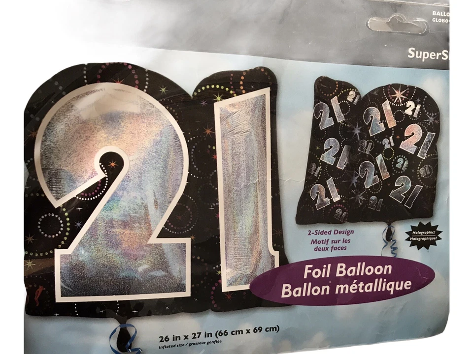 "Celebrar 21 cumpleaños globo de aluminio fiesta decoración suministros 26""x 27" Foto 2 de 2