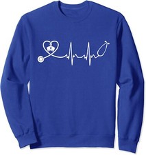 Nurse Stethoscope Heartbeat Week Happy Nurse Week May Unisex Crewneck Sweatshirt
