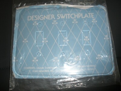 NEW Designer Triple Switchplate Acrylic 7.5''x6''