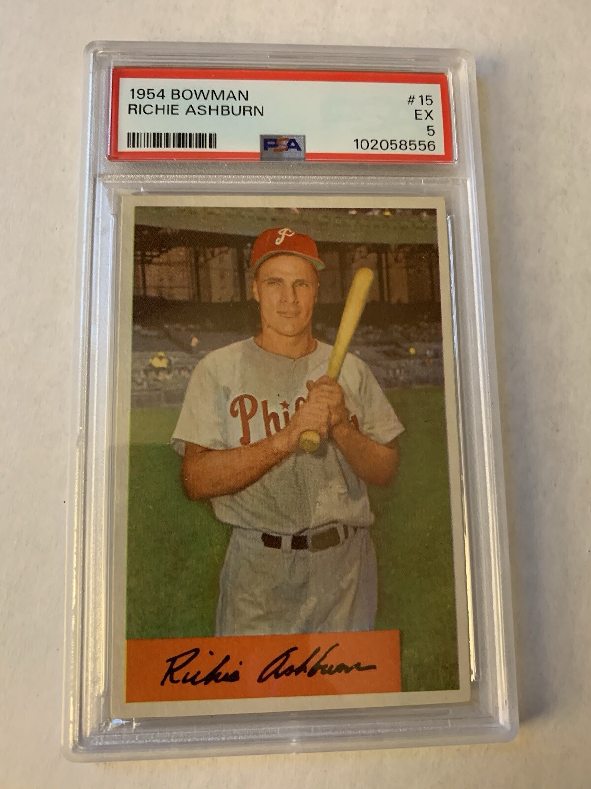 1954 Bowman Richie Ashburn #15 PSA 5