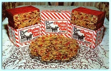 Advert Postcard~ Old Fashioned Claxton Fruit Cake~ Claxton Bakery, Claxton, GA