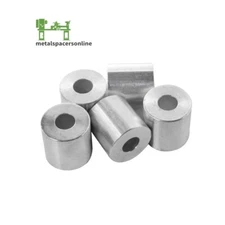 New Aluminum Spacer Bushing 1" OD x 0.40" ID--Fits M10 or 3/8" Bolts