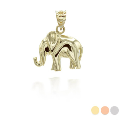 Gold Glück und Wohlstand Elefant Charm Anhänger Halskette