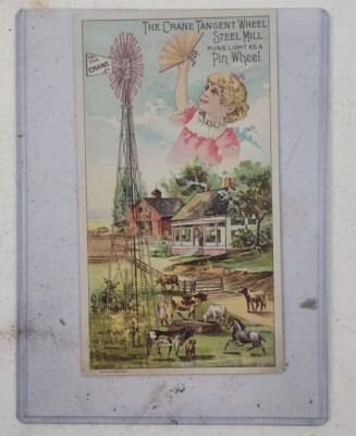 Vintage Crane Company Tangent Steel Wheel WindMill Ad