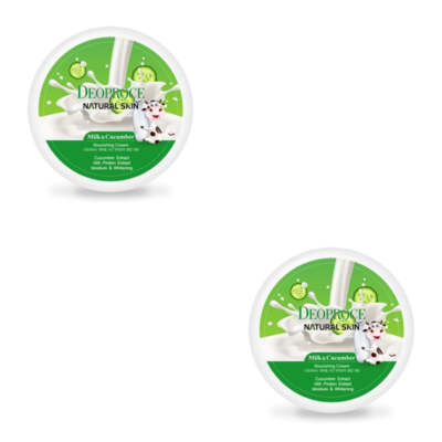 Deoproce Natural Skin Milk and Cucumber Nourishing Cream 100g*2Pcs - FREE SHIP
