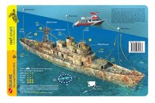 Duane Wreck Key Largo Florida Reef Smart Waterproof Dive Card