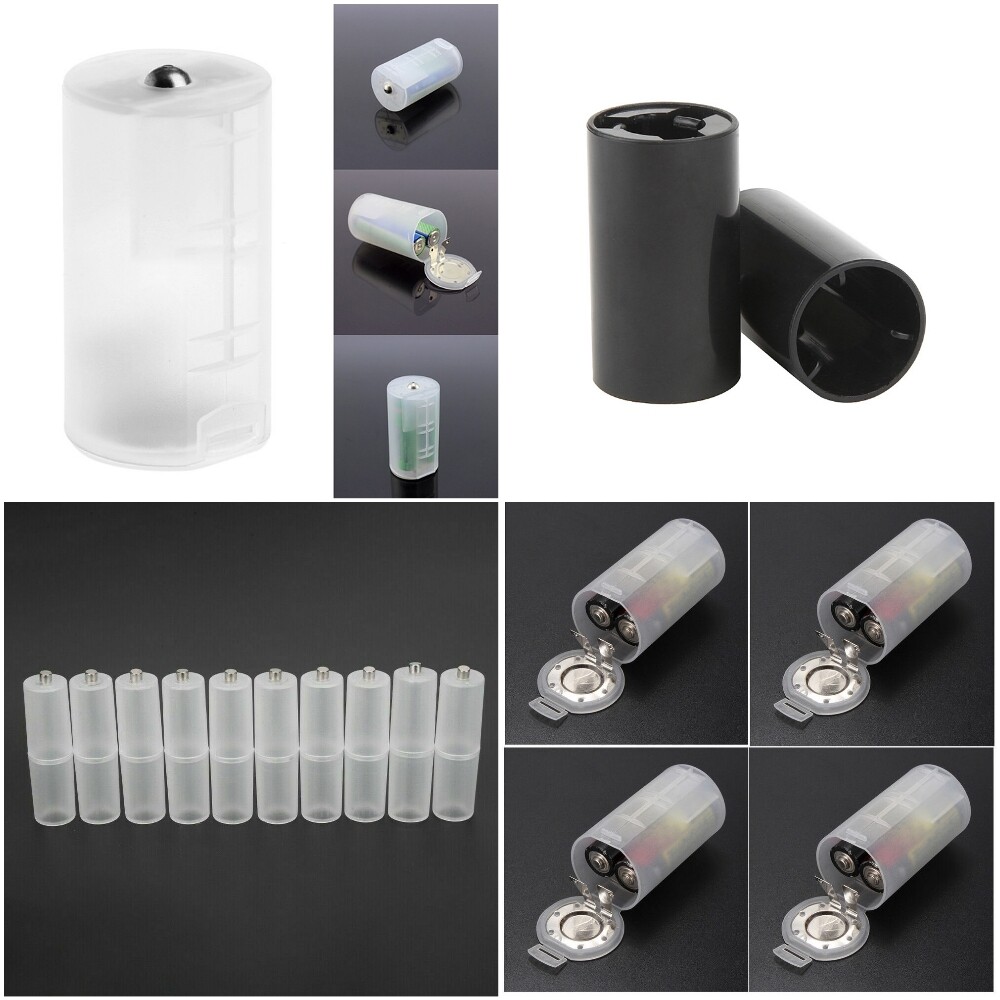 Plastic AAA To AA Battery Adapter Converter Portable Li-ion Converter - Foto 10