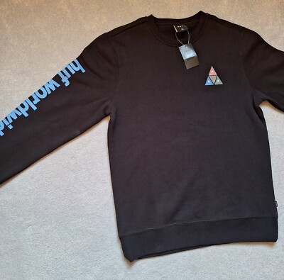 Sweatshirt Herren l neu langarm von huf - Triple Triangle