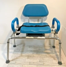 Platinum Health Carousel Sliding Shower Chair Tub Transfer Bench w/ Swivel Seat