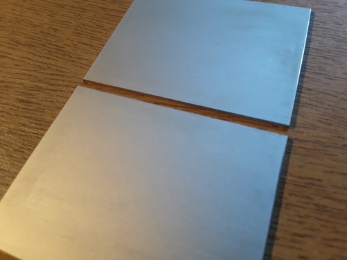 ALUMINIUM SATIN ANODISED OFFCUTS 66mm x 51mm x 1.6mm 16swg (2 pieces) - Picture 3 of 3