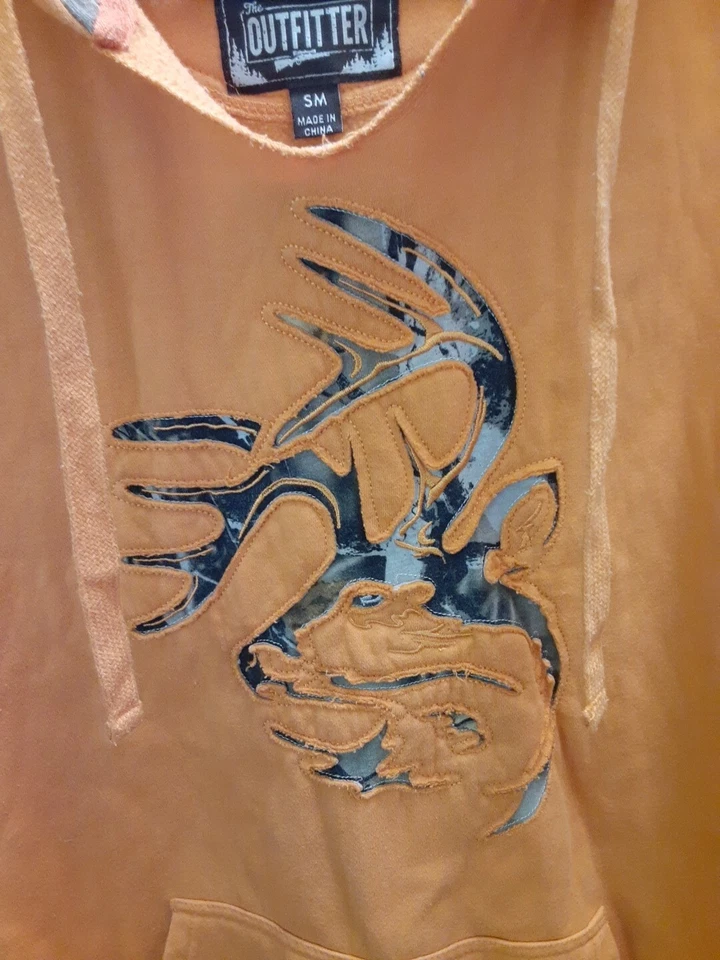 Legendary Whitetails The Outfitter Camo Hunting Outdoors Hoodie Mens SM Orange - Image 2 of 4