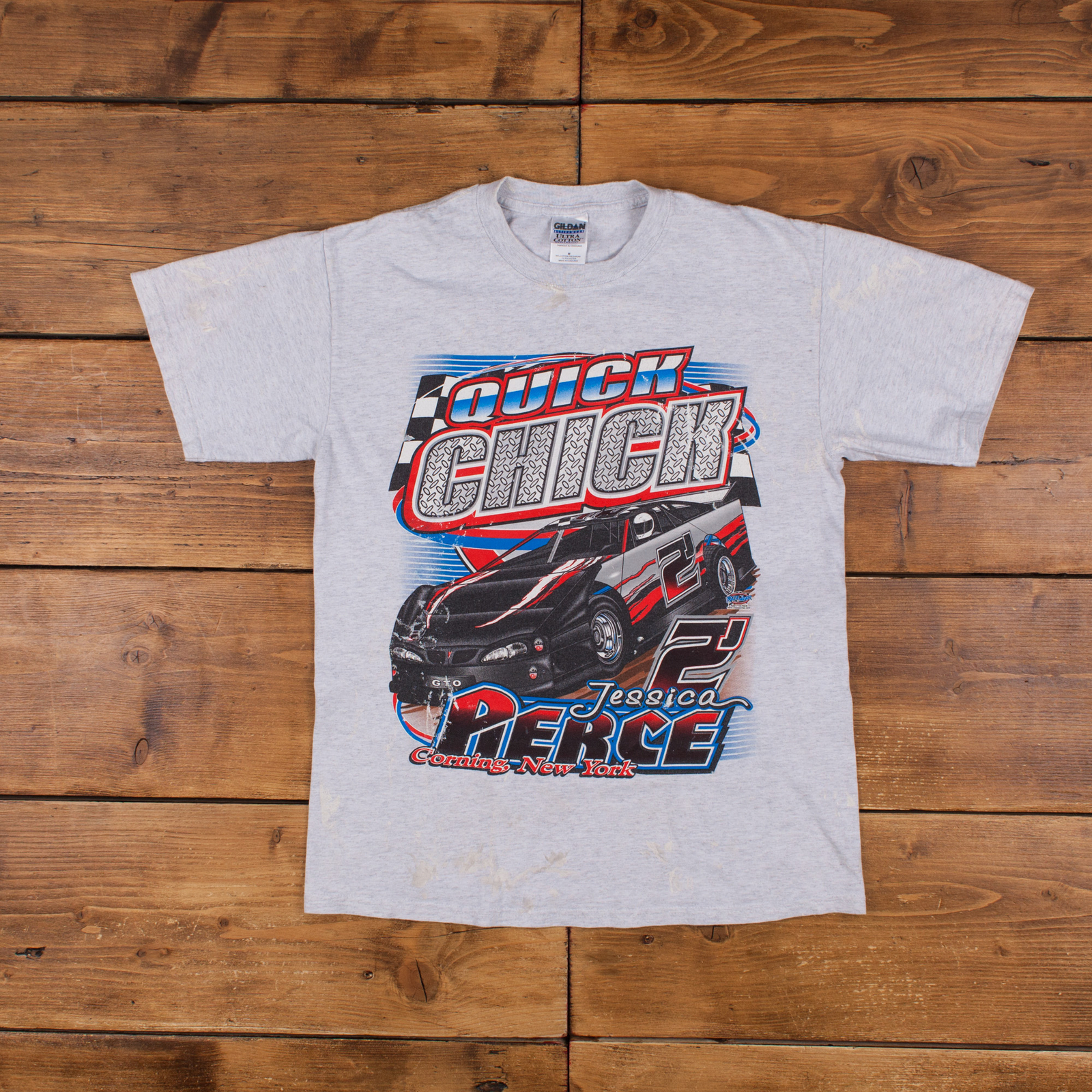 Gildan altra maglietta M maglietta grigia da corsa