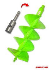 WERHE Trivella per terreno 300 mm doppia con adattatore sds plus, punta per trap