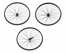 F&R 26" X 1.75 FRONT, COASTER OR FREEWHEEL ALLOY 36 SPOKE 14GAUGE 3/8 AXLE BLACK