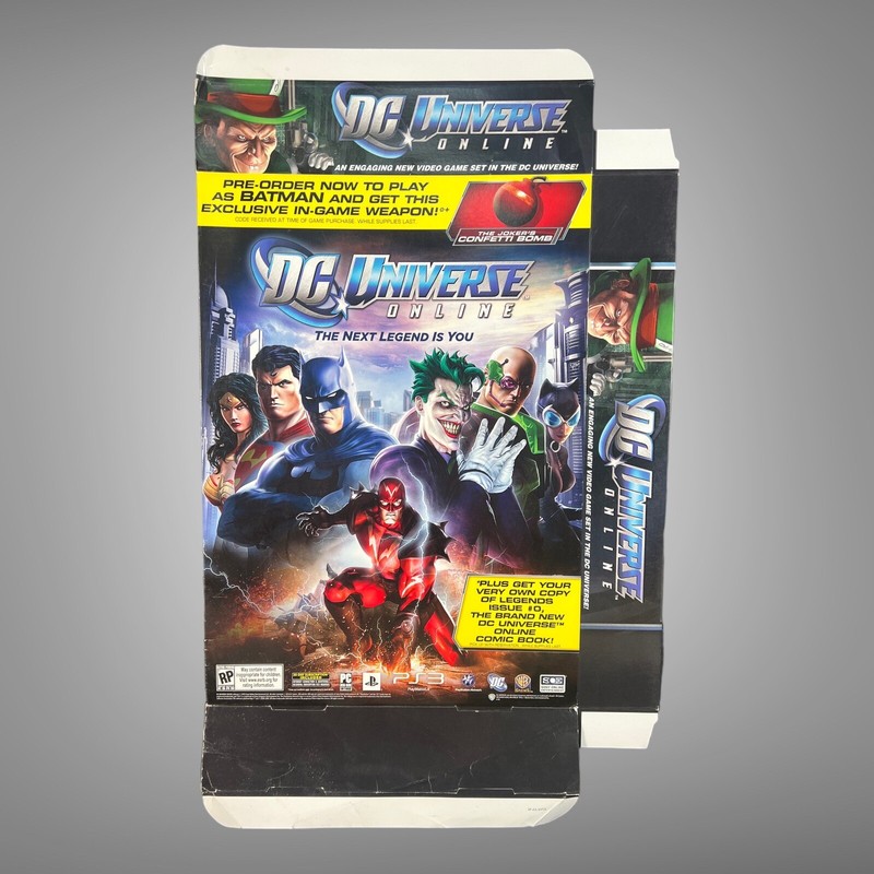 Vintage DC Universe Online Large Box Video Game Store Display Advertisement
