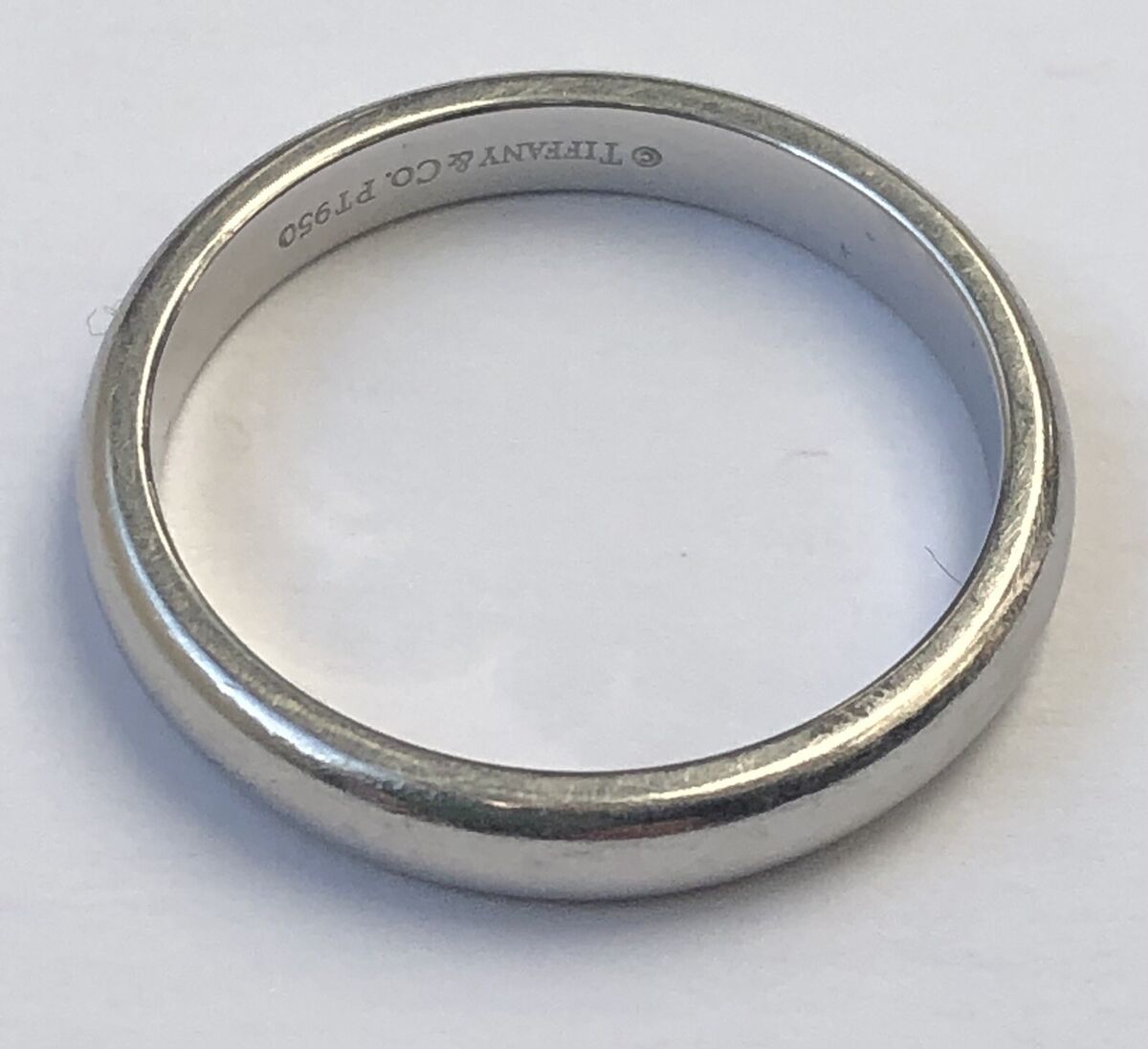 TIFFANY & Co Platinum PT950 Classic Men's Wedding Band Ring TIFFANY & Co Platinum PT950 Classic Men's Wedding Band Ring