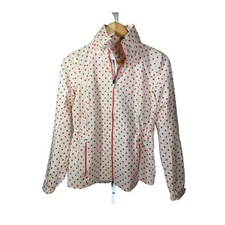 ZERO RESTRICTION Women’s Dottie Polka Dot Wind Jacket White Size Extra Small