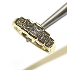 14k yellow gold .90ct princess diamond anniversary wedding band ring 4.4g 4.5 — photo 4