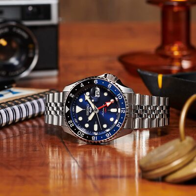 SEIKO 5 Sports SBSC003 Blue GMT SKX Sports Style Men Watch SEIKO 5 Sports SBSC003 Blue GMT SKX Sports Style Men Watch