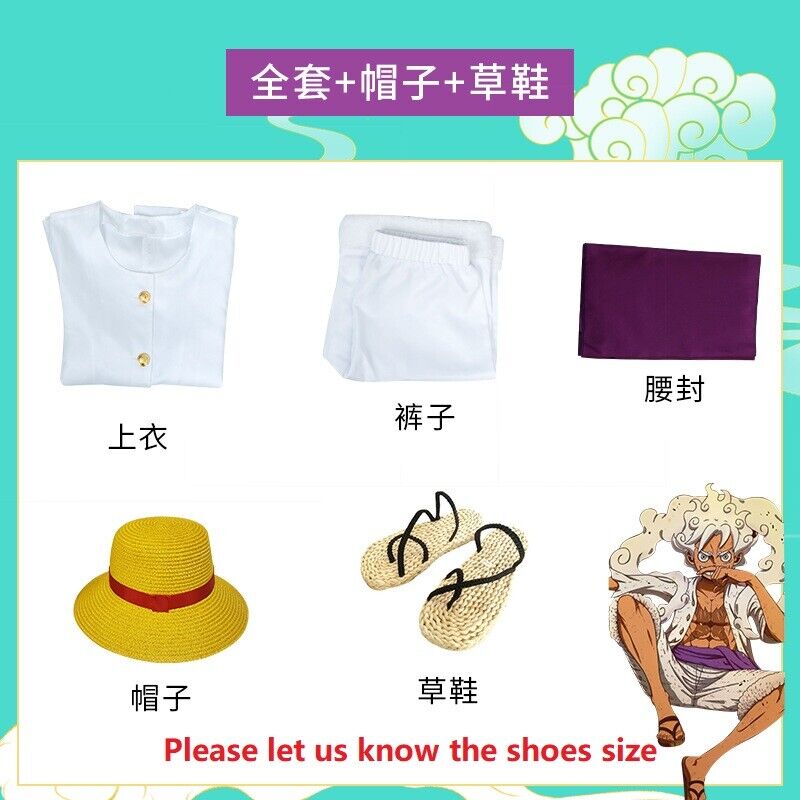 Luffy Gear 5 Cosplay Costumes Japanese Anime Monkey D. Luffy Costume Comic  Con Roleplay - Buy Luffy Gear 5 Cosplay Costumes Japanese Anime Monkey D.  Luffy Costume Comic Con Roleplay Product on