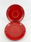 Set Of 2 Fiestaware  Red Saucers 5 7/8”
